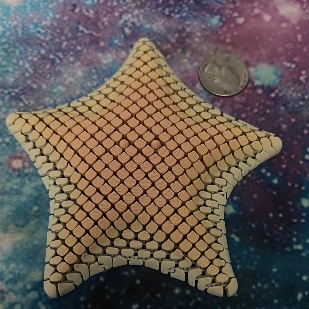 Star-Shaped Tan and Cream Home Accent